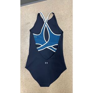 Under Armour Black One Piece Swimsuit Crisscross Back Bodysuit M NWOT
